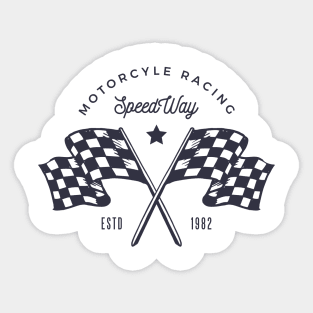 Speedway Motorcycle Racing (Black) Sticker